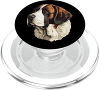 St. Bernard - Portrait de tête de Chien de Saint Hubert Classique PopSockets PopGrip pour MagSafe