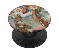 St Brigid of Kildare Angels Irlande Irish Catholic Saint PopSockets PopGrip Adhésif