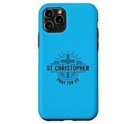 St Christophe Pray for Us Catholic Cross Travel Coque pour iPhone 11 Pro