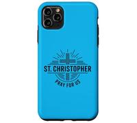 St Christophe Pray for Us Catholic Cross Travel Coque pour iPhone 11 Pro Max