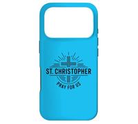 St Christophe Pray for Us Catholic Cross Travel Coque pour iPhone 17 Pro