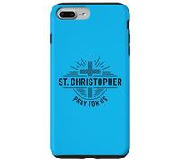 St Christophe Pray for Us Catholic Cross Travel Coque pour iPhone 7 Plus/8 Plus