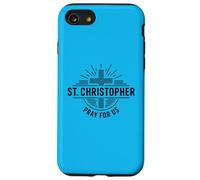 St Christophe Pray for Us Catholic Cross Travel Coque pour iPhone SE (2020) / 7/8