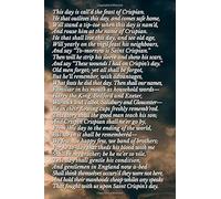 St Crispins Day Speech From Henry V By William Shakespeare Journal