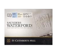 ST CUTHBERTS MILL Saunders Waterford - Bloc 20 feuilles de papier aquarelle grain fin - 41x31 cm - 300g/m² - Blanc naturel