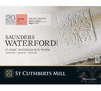 St Cuthberts Mill Saunders Waterford HP+ Carnet de croquis 20 41 x 31 cm 300 g White