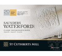 St Cuthberts Mill Saunders Waterford Rough Carnet de croquis 20 36 x 26 cm 300 g White