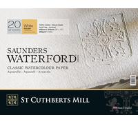 St Cuthberts Mill Saunders Waterford Rough Carnet de croquis 20 41 x 31 cm 300 g White