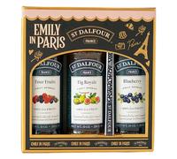St. Dalfour Coffret Confiture - Édition Emily in Paris - 100% fruits, sans sucre ajouté, sans gluten - 3x284g (4 Fruits/Figue/Myrtille)