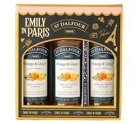 St. Dalfour Coffret Confiture - Édition Emily in Paris - 100% fruits, sans sucre ajouté, sans gluten - 3x284g (Orange/Gingembre)