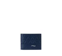 ST Dupont Firehead Portefeuille compact en cuir pour amateurs d'ésotérie Bleu