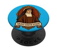 St Edith Stein Catholique Sainte Thérèse Benoîte de la Croix PopSockets PopGrip Adhésif