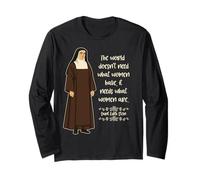 St Edith Stein Citation de Sainte catholique pour Femme Teresa Benedicta Manche Longue