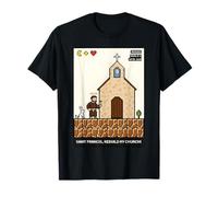 St. Francis Rebuild My Church Jeu vidéo catholique 8 bits T-Shirt