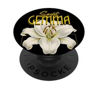 St Gemma Galgani Saints Lys catholique Pureté PopSockets PopGrip Adhésif