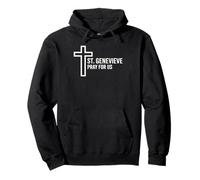 St Geneviève Pray for Us Catholic Devotion Sweat à Capuche