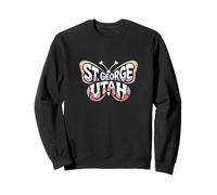 St. George Butterfly - Utah Desert City Name Word Art Sweatshirt