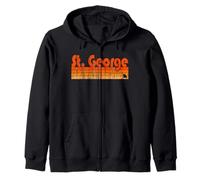 St. George, Missouri Retro Style années 80 Sweat à Capuche