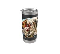 St George tuant le dragon Saint Georges Legend Art Gobelet isotherme en acier inoxydable double paroi