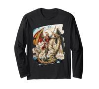 St George tuant Le Dragon Saint Georges Legend Art Manche Longue