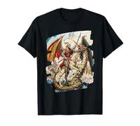 St George tuant Le Dragon Saint Georges Legend Art T-Shirt