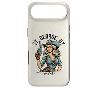 St George Utah USA Cowgirl avec Pistolet Style Western Coque pour iPhone Air