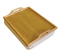 St Helens Home and Garden Plateau en bois avec coussin Beige