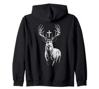 St Hubert Deer Saint Hubertus Légende catholique chrétienne Sweat à Capuche