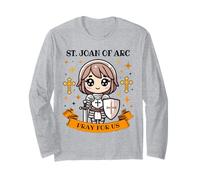 St Jeanne d'arc Catholic Christian Pray for Us Kids Toddler Manche Longue