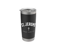 St. Jerome Catholic Patron Christian Saint Gobelet isotherme en acier inoxydable double paroi