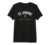 St. Jerome Catholic Patron Christian Saint T-Shirt Haut de Gamme