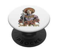 St. Joan of Arc Jeanne d'arc French History Catholic Faith PopSockets PopGrip Adhésif