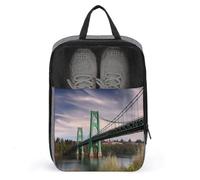 St Johns Bridge Sac à chaussures de voyage étanche Sac de rangement de chaussures avec fermeture éclair et poignée Sac à chaussures Pochette à chaussures de golf Sac à crampons de football Style