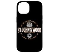 St John's Wood Northwest London Coordonnées Label 2C Coque pour iPhone 14