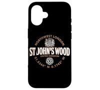 St John's Wood Northwest London Coordonnées Label 2C Coque pour iPhone 16