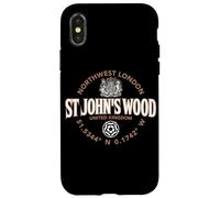 St John's Wood Northwest London Coordonnées Label 2C Coque pour iPhone X/XS