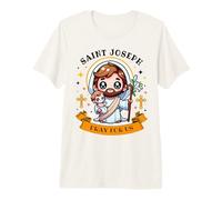 St Joseph Pray for Us Catholique Église pour Enfants T-Shirt Haut de Gamme