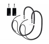 St. Leonhard 2 cordons tour de cou pour smartphone - coloris noir / métal noir