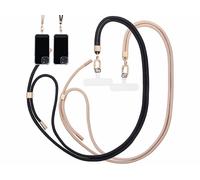 2 cordons tour de cou pour smartphone - coloris or & noir/métal doré [St. Leonhard]