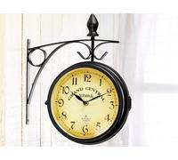 Horloge de gare rétro double face