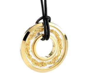 St. Leonhard Pendentif ''Cercle'' avec feuille d’or 23 carats