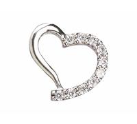 St. Leonhard Pendentif en argent et zircons - forme de Cœur