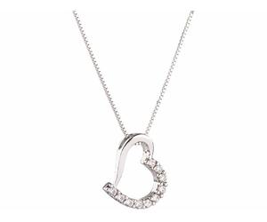 St. Leonhard Pendentif et collier en argent - forme de Cœur