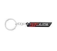 ST Line Porte-clés de voiture pour homme avec chaîne pour homme et femme - Cadeau familial - Accessoires de voiture (noir)