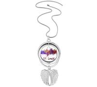 St.Louis Amoureux Aquarelle Pendentif Ailes d'ange Rotation Collier Bijoux