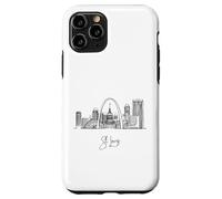 St. Louis Missouri Skyline Voyage Souvenirs Noir Paysage urbain Coque pour iPhone 11 Pro