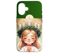 St Lucia Day Suède Kids catholique Sainte Lucie Santa Lucia Coque pour iPhone 16