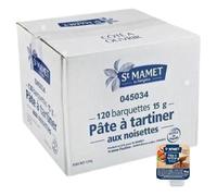 ST MAMET - 120 barquettes de pâte à tartiner noisette - 15 g
