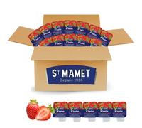 ST MAMET | 60 Barquettes de Confiture de Fraise | Doses individuelles de 25 grammes pour varier les plaisirs au petit déjeuner et au goûter | Pratique en Famille et en Voyage - Marque Française
