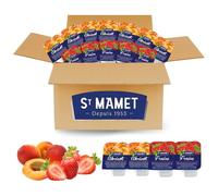 ST MAMET - 60 barquettes préparation de fruits fraise et abricot 25 g